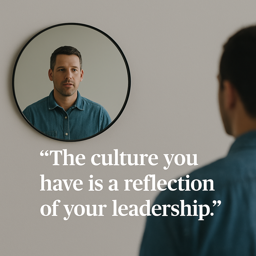 Leader pausing in a quiet kitchen before greeting the team for the day